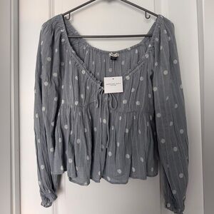 American Eagle Outfitters Polka Dot Baby Doll top
